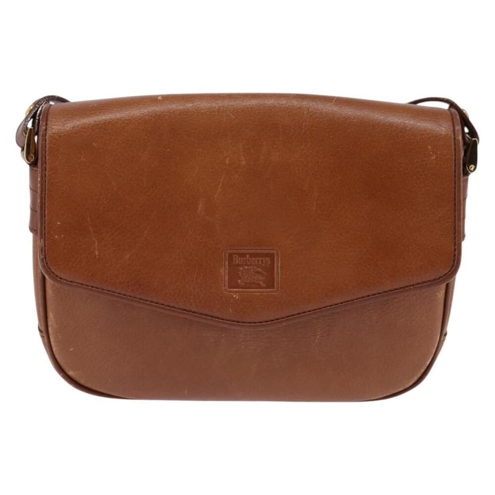 Burberry Leather Shoulder Bag Brown